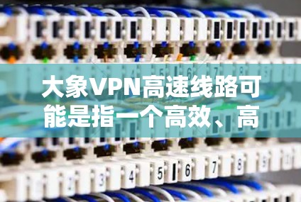 大象VPN高速线路可能是指一个高效、高速的VPN服务或VPN配置，旨在提供快速的网络连接速度，减少延迟和带宽消耗。以下是一些关于优化VPN速度的建议，可能对你有帮助
