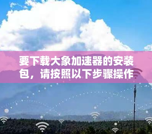 要下载大象加速器的安装包，请按照以下步骤操作