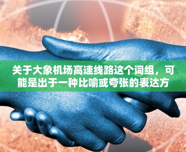 关于大象机场高速线路这个词组，可能是出于一种比喻或夸张的表达方式。如果从字面上理解，可能是想形容大象在某种场景下像机场一样运行高速，比如在移动或运输中表现得非常迅速和高效