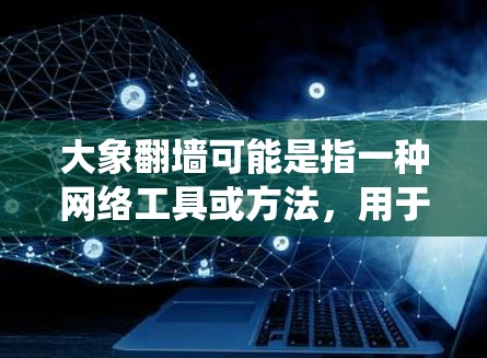 大象翻墙可能是指一种网络工具或方法，用于绕过网络限制，访问被限制或封锁的网站。这种方法通常用于在某些国家或组织限制互联网访问的情况下，用户仍然能够访问互联网资源
